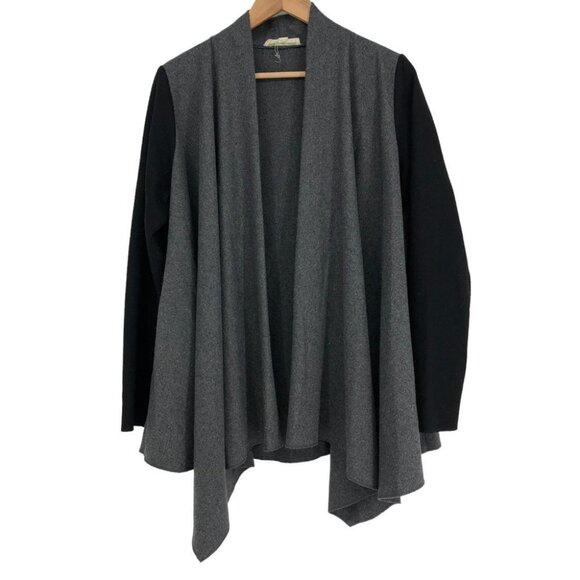 Staring at Stars UO Black + Grey Wool Blend Waterfall Cardigan Cozy size Large - Picture 3 of 16